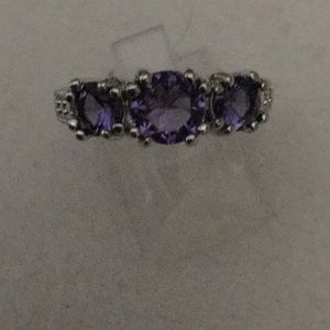 Sterling silver amethyst ring
